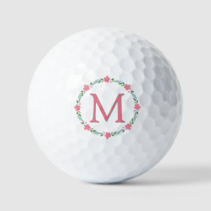Balles De Golf Monogramme rose