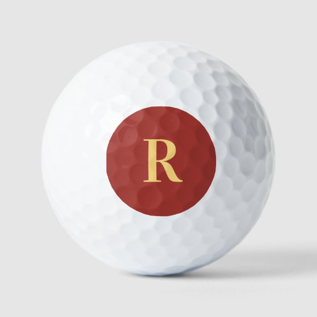 Balles De Golf Monogramme simple moderne (Recto)