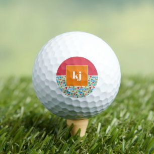 Balles De Golf Monogramme stylé d'été amusant