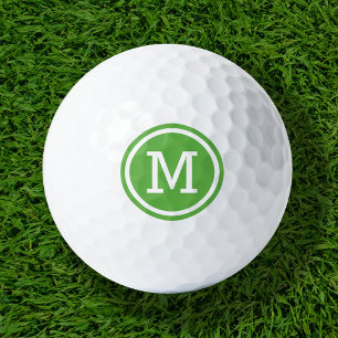 Balles De Golf Monogramme vert Boules de golf personnalisées