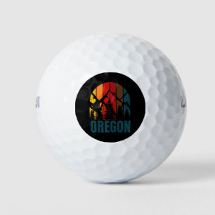 Balles De Golf Montagnes de l'Oregon Vintage rétro