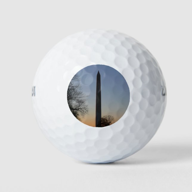 Balles De Golf Monument de Washington au coucher du soleil (Devant)