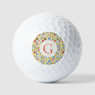 Balles De Golf MOSAÏQUE DE COUVERTURE Boules de golf + Initiale