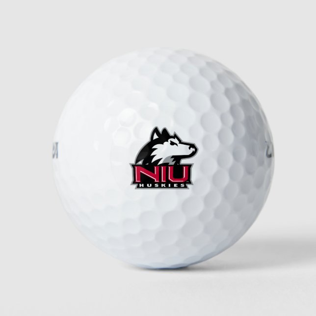 Balles De Golf Mot-symbole NIU Huskies (Devant)