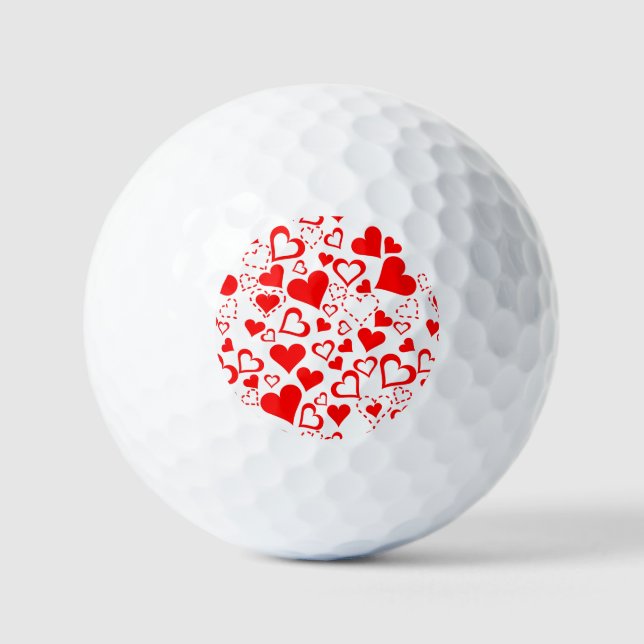 Balles De Golf Motif de coeur (Recto)