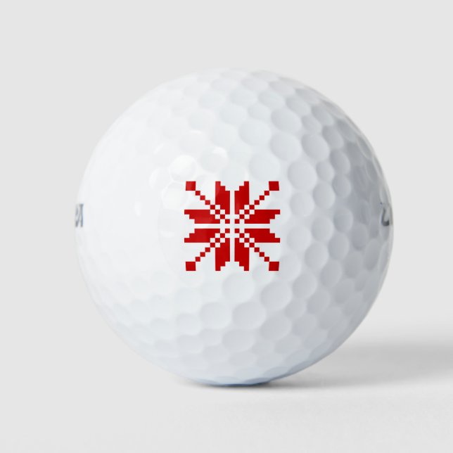 Balles De Golf Motif de Noël des flocs de neige de Noël (Devant)