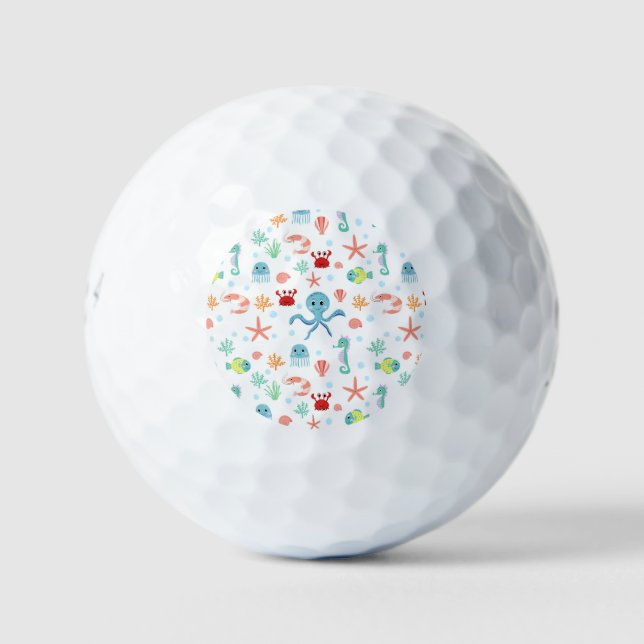 Balles De Golf Motif du monde marin (Devant)