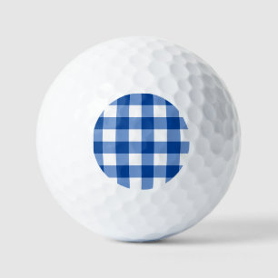 Balles De Golf Motif en vichy bleu