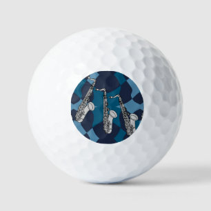 Balles De Golf Motif gris saxophone