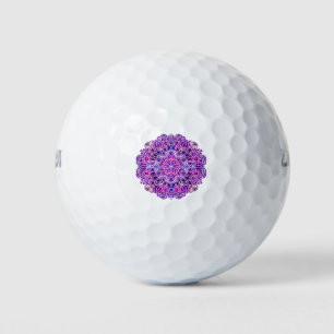 Balles De Golf Motif Mandala rose & violet
