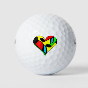 Balles De Golf Musique multicolore Note Motif de coeur