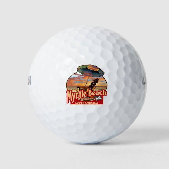 Balles De Golf Myrtle Beach SC Beach Design de scène (Devant)