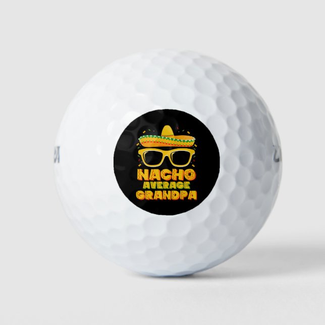 Balles De Golf Nacho Moyenne Famille Grandpa Cinco De Mayo (Devant)