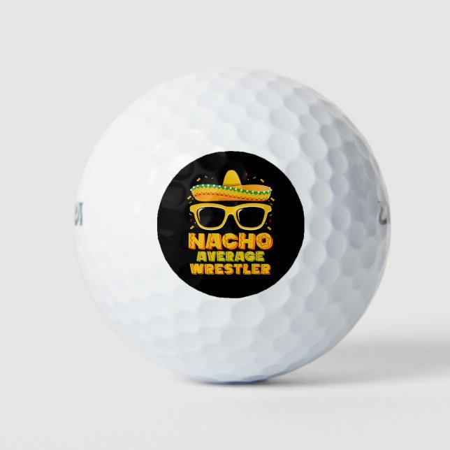 Balles De Golf Nacho Moyenne Lutte Contre le Cinco de Mayo (Devant)