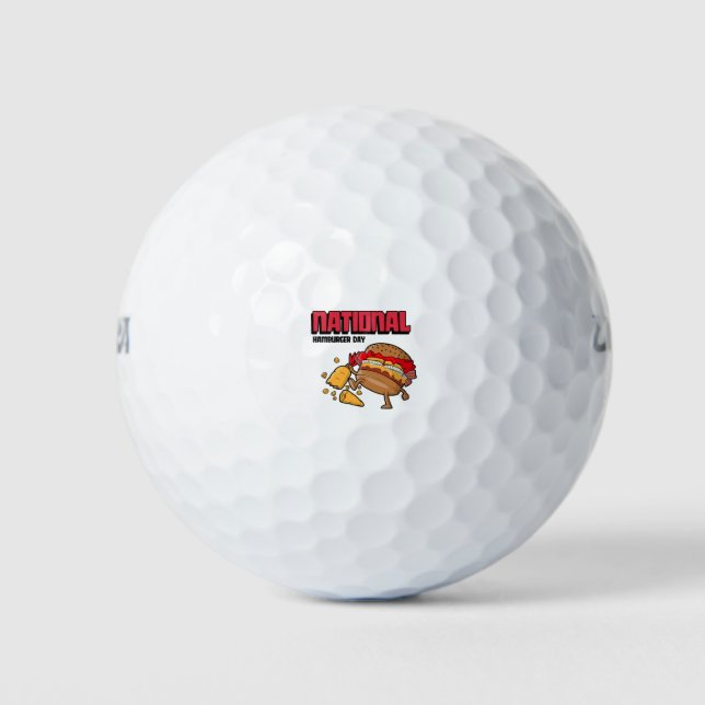 Balles De Golf National Hamburger Day (Devant)