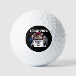 Balles De Golf Ne me mangez pas de chats pour Trump 2024