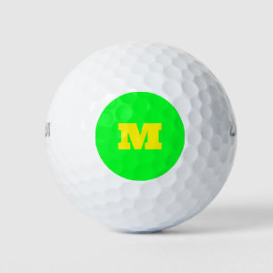 Balles De Golf Neon Green Monogrammé tendance Golfer brillant