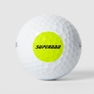 Balles De Golf Neon Jaune Elegant Nom Couleur Papa Bright