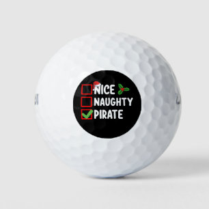 Balles De Golf Nice Naughty Pirate Family Liste de Noël