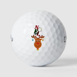 Balles De Golf Noel Deer Bells Bauble Rudolf Snowflakes Noël