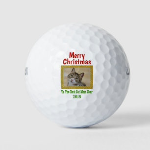 Balles De Golf Noël Meilleur Chat Maman Ever Pet Photo