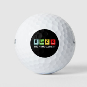 Balles De Golf Noir L'Élément Premier Histoire Noire