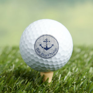 Balles De Golf Nom de famille ou de bateau Marine Ancre corde Nau