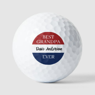 Balles De Golf Nom de famille patriotique personnalisé Grand-père