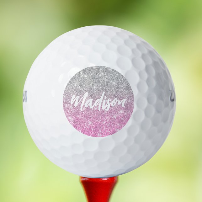 Balles De Golf Nom de la calligraphie de la Parties scintillant e (Créateur téléchargé)