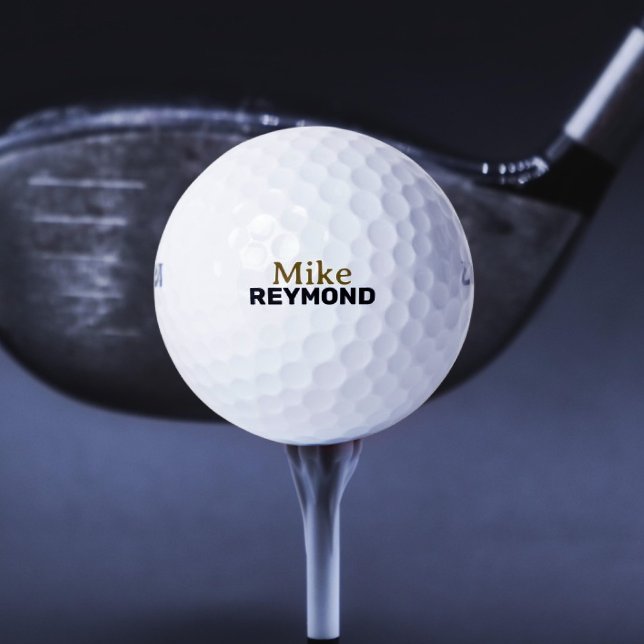 Balles De Golf Nom des golfeurs simples et minimes (Créateur téléchargé)