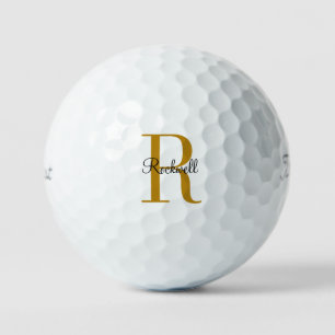 Balles De Golf Nom du monogramme d'or personnalisé Boule de golf