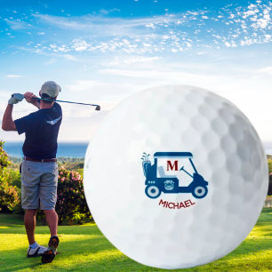 Balles De Golf Nom du monogramme du panier de golf personnalisé u