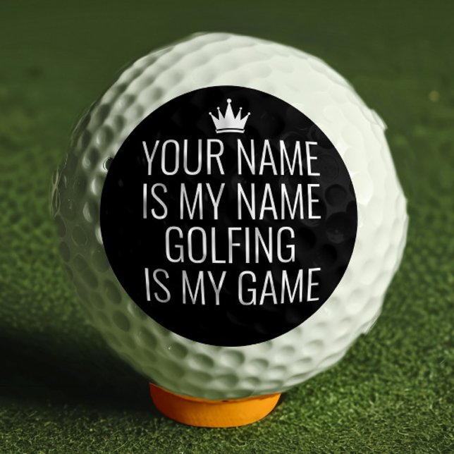 Balles De Golf Nom du travail et du passe-temps Funny personnalis (Créateur téléchargé)