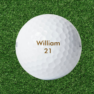 Balles De Golf Nom et âge personnalisés Anniversaire