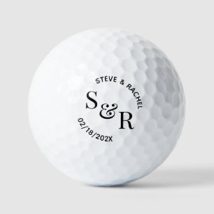 Balles De Golf Nom et date du Mariage moderne