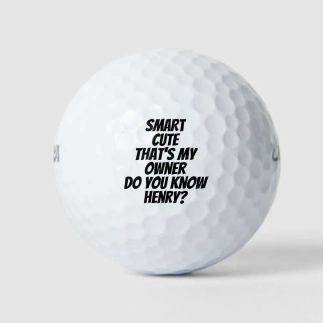 Balles De Golf Nom personnalisé du message amusant (Devant)