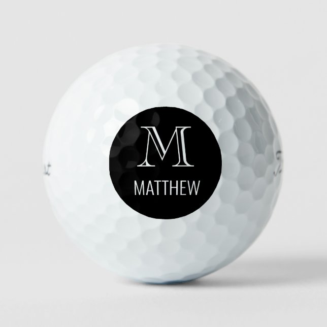 Balles De Golf Nom personnalisé et titre initial Pro VI (Recto)