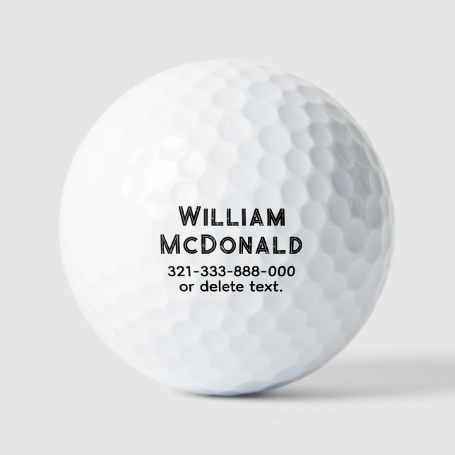 Balles De Golf Nom personnalisé Golf Balls Modèle URBAN GRUNGE (Recto)