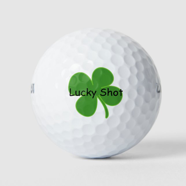 Balles De Golf Nom personnalisé Lucky Golf Balls (Devant)