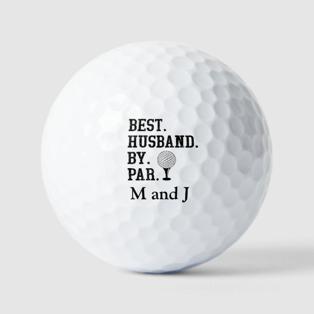 Balles De Golf Nom Personnalisé Meilleur Mari Par Par Par (Recto)