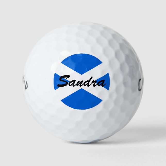 Balles De Golf Nom personnalisé Scottish Flag cwb gbt (Devant)