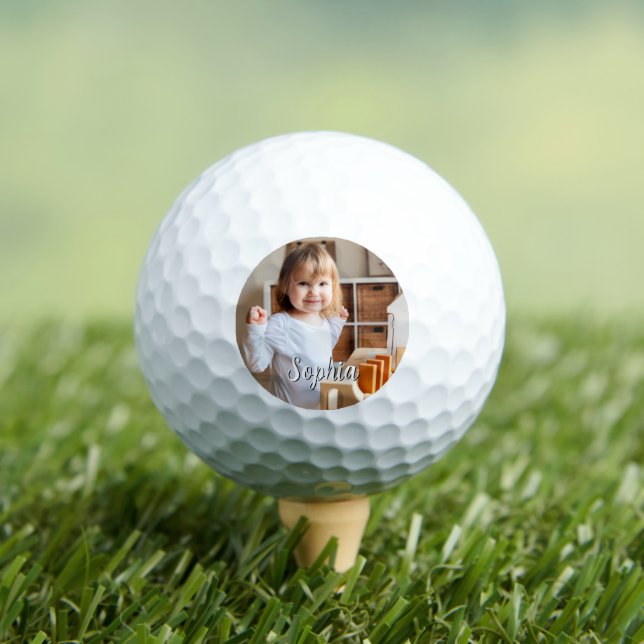 Balles De Golf Nom photo et script de votre enfant (T-shirt Insitu)