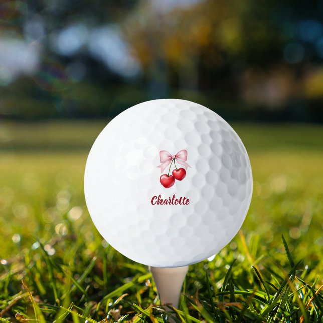 Balles De Golf Nom rose arc cerise (Créateur téléchargé)