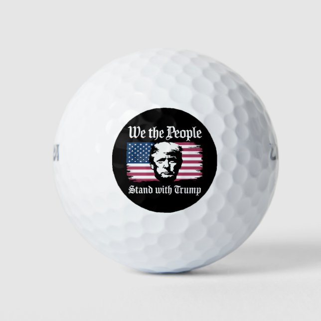 Balles De Golf Nous, Le Peuple, Sommes Avec Le Soutien De Donald  (Devant)