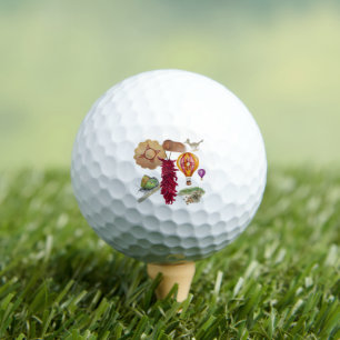 Balles De Golf Nouveau-Mexique Red Chile Pinõn Zia Hot Air Balloo