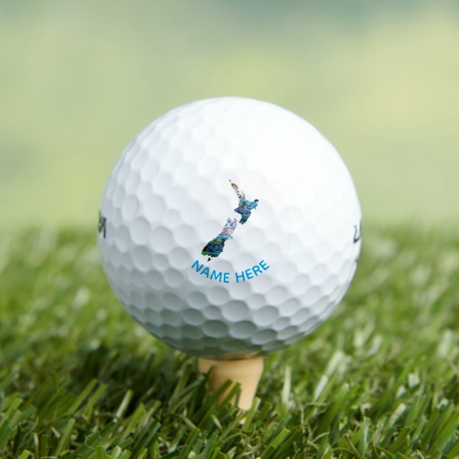 BALLES DE GOLF NOUVELLE-ZÉLANDE PERSONNALISÉE CARTE PAUA GOLF BAL (T-shirt Insitu)