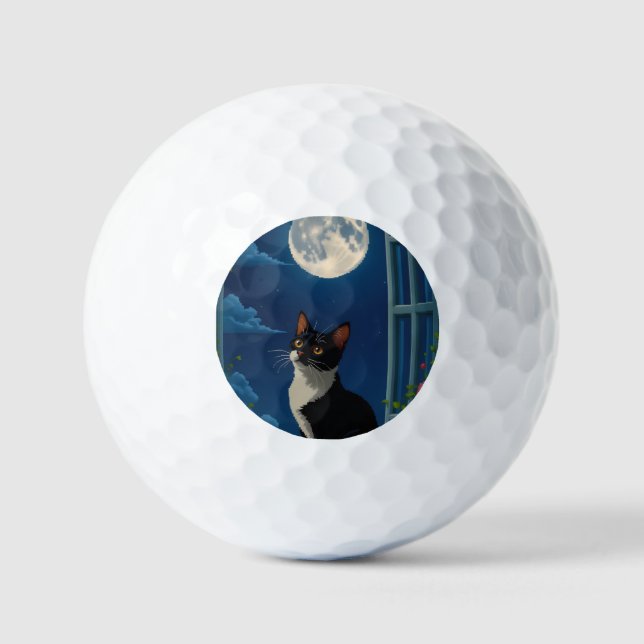 Balles De Golf Nuit et jour de chat (Recto)
