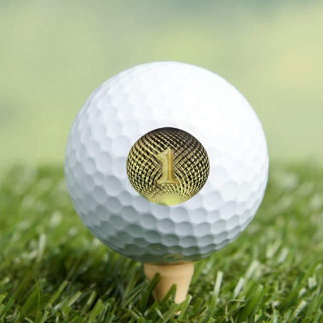 Balles De Golf Numéro un Champion médaille d'or Balls de golf (Créateur téléchargé)