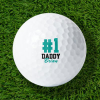 Numéro Un papa Fête des pères Turquoise Monogramme