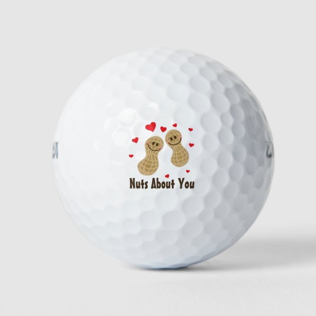 Balles De Golf Nuts À propos de vous mignonnes cacahuètes Aimer H (Devant)